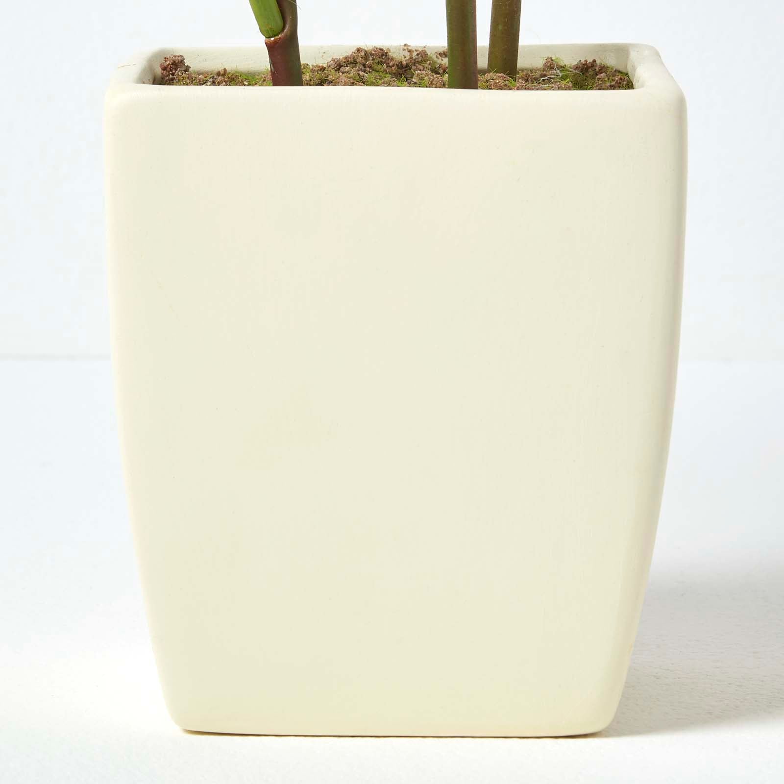 Artificial Peonies In Decorative Pot, 48 Cm Tall | Beige