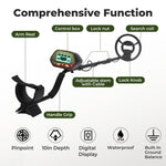 Metal Detector Professional Waterproof For Beginner 4 Search Mode | Black
