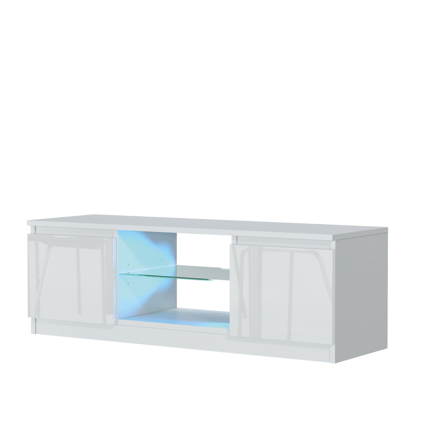 Aura Tv Unit 120cm With Led Lights | White