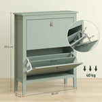 2 Drawer Shoe Cabinet For Hallway | Green
