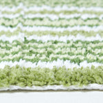 Handloomed Striped Cotton Bath Mat | 40 x 60cm | Green