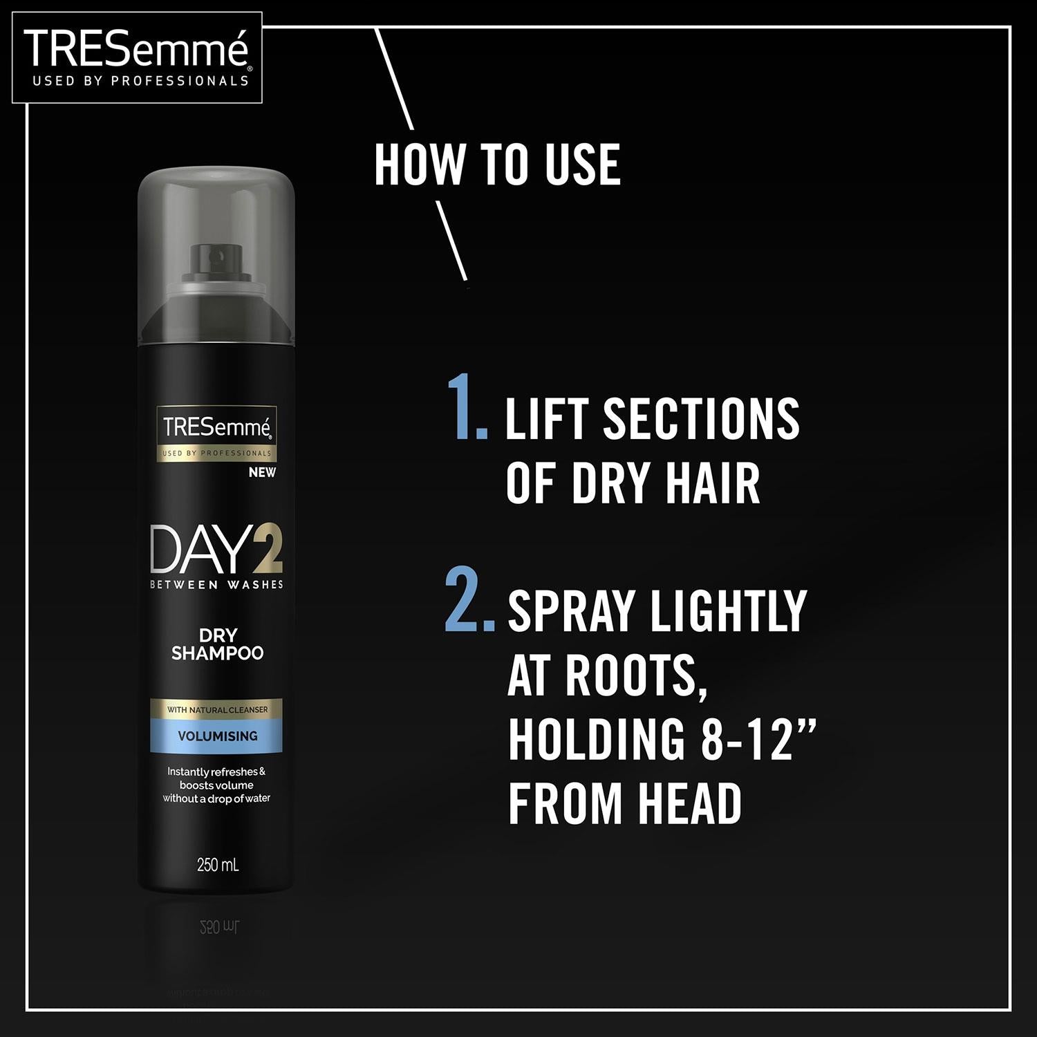 Day 2 Volumising Dry Shampoo Designed For All Hair Types, 6x Of 250ml