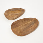 HOMESCAPES Mango Wood Nesting Trays, Set Of 2