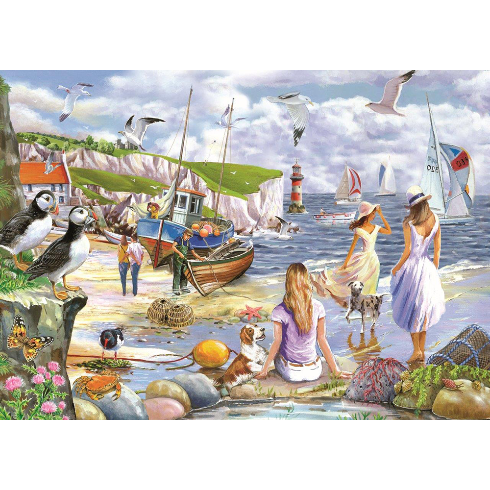 Sea Shore Breezes - Big 500 Piece Jigsaw Puzzle For Adults, With Extra Large Pieces