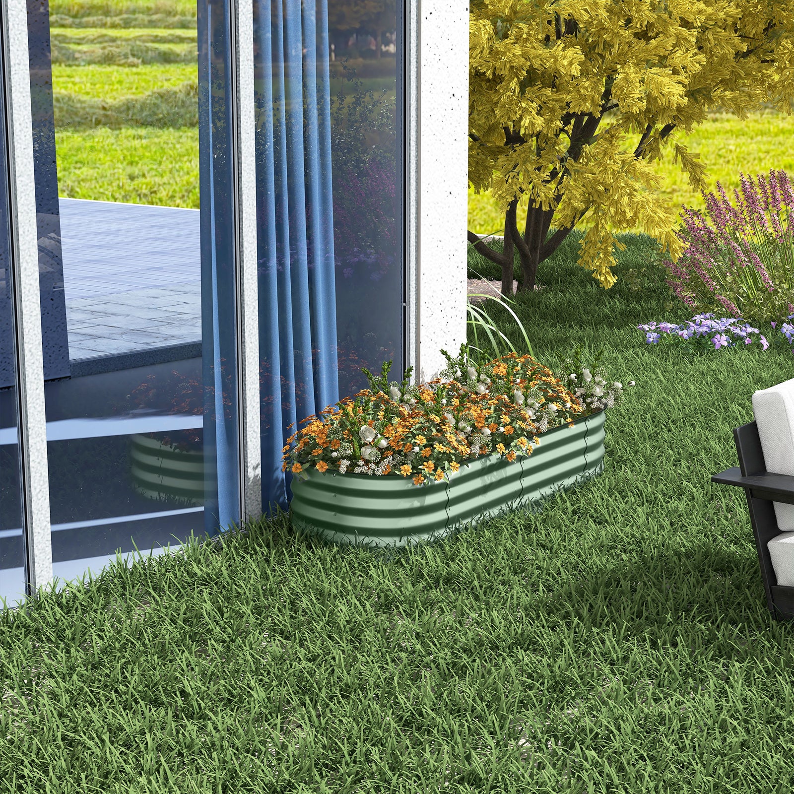 Raised Garden Kit Metal Planter Box