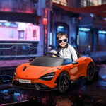 Mclaren 765lt Licensed 12v Kids Ride On Car W/ Mp3 Music | Orange