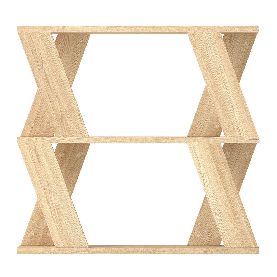 Levede Slim Side Table With Storage Shelf Sofa End  Accent Table Wooden 2 Tier