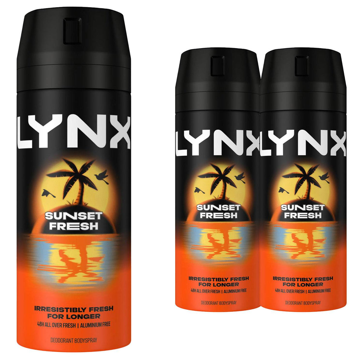 Sunset Fresh Men's Deodorant Body Spray 150ml | Set of 3