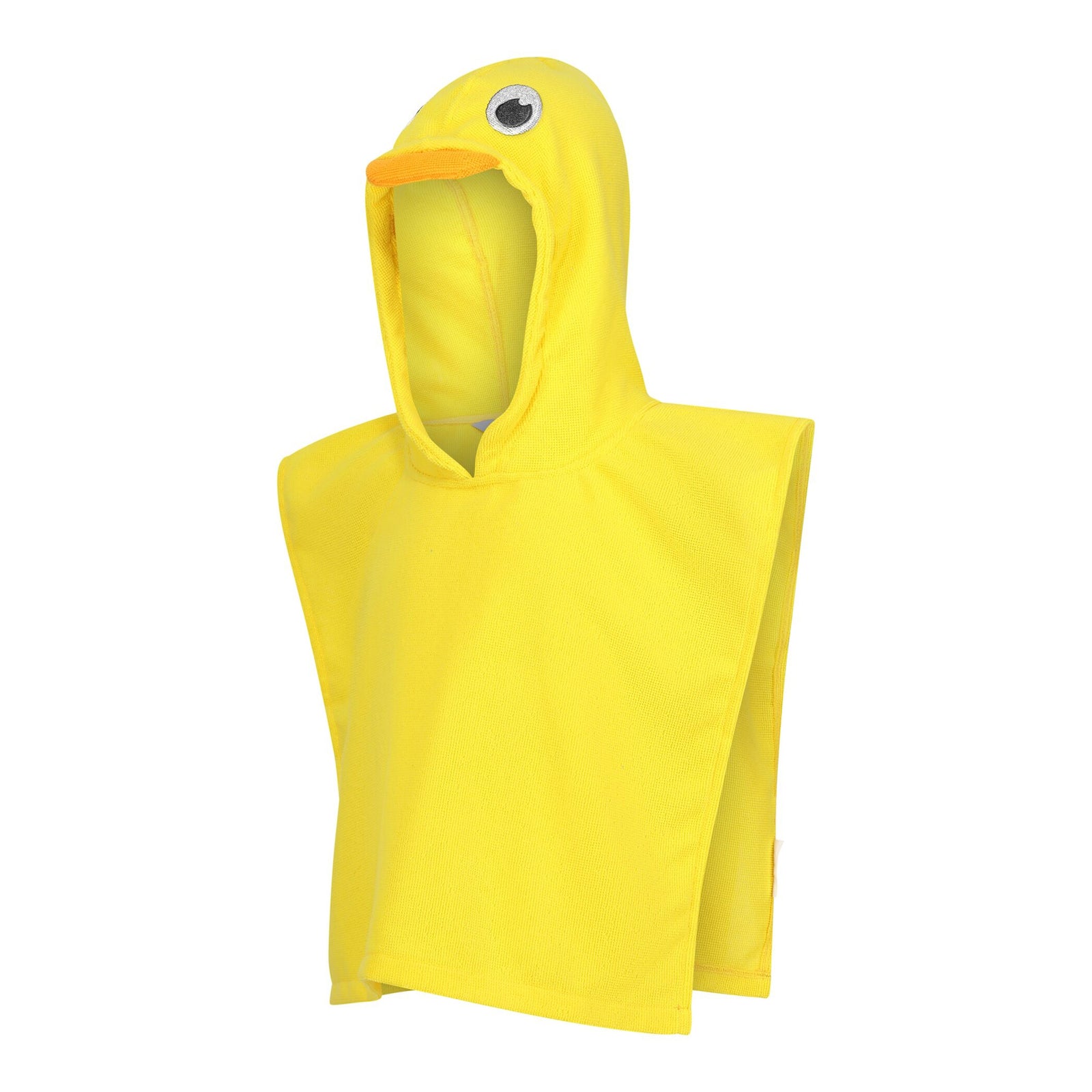 Childrens/kids Pebbles The Duck Hooded Towel | 4-6 Years | Yellow