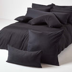 European Size Egyptian Cotton Pillowcase 330 Tc | 40 x 80cm | Black