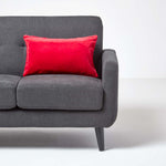 Luxury Cotton Velvet Cushion Cover | 30cm x 50cm | Red
