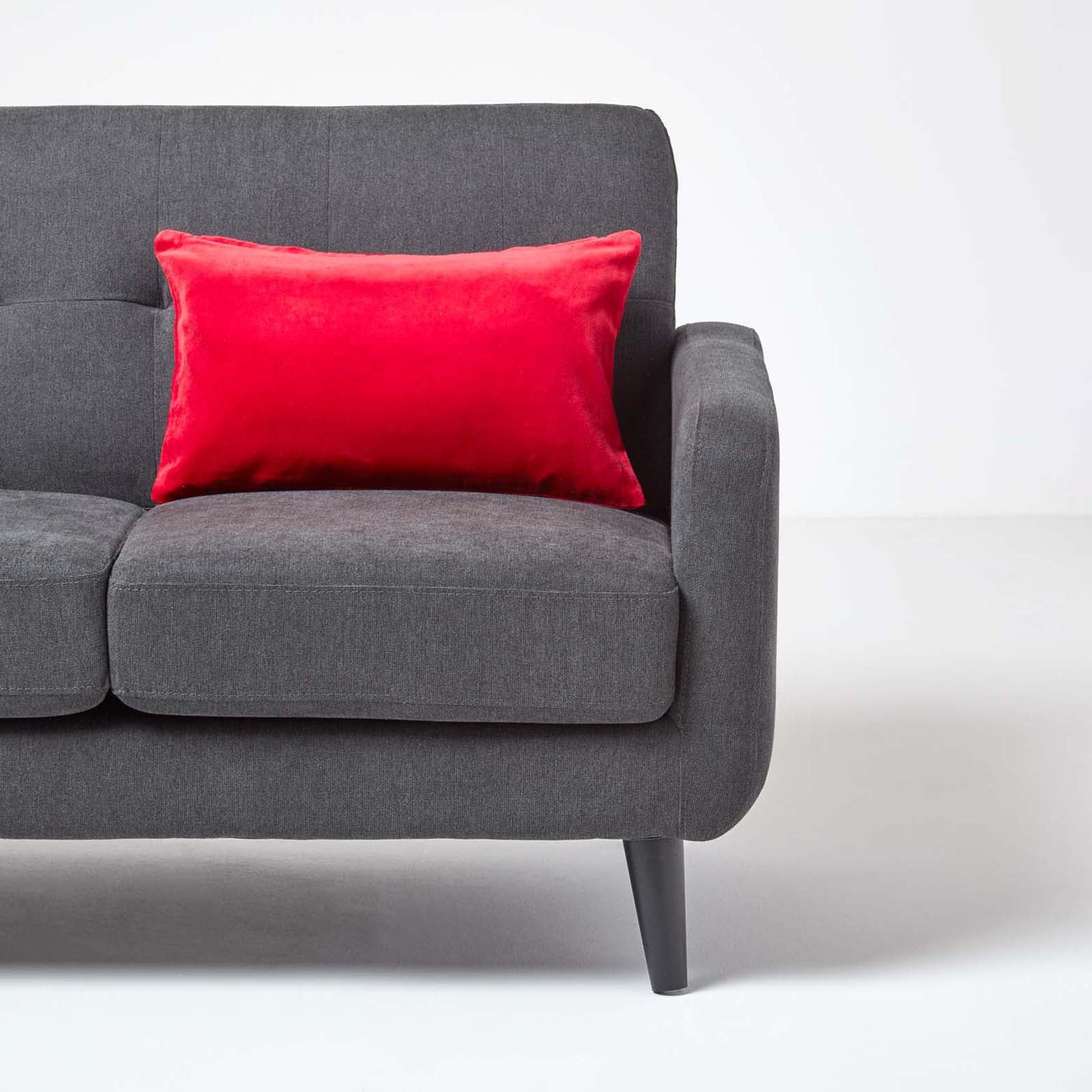 Luxury Cotton Velvet Cushion Cover | 30cm x 50cm | Red