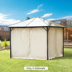 4pcs 3 X 4(m) Universal Pergola Curtain Kit W/hooks C-ring | Cream