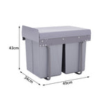 20l+20l Under-cabinet Trash Bin With Smooth Metal Runners