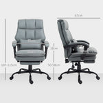 Executive Office Chair, Pu Leather Desk Chair With Armrests | One Size | Gray