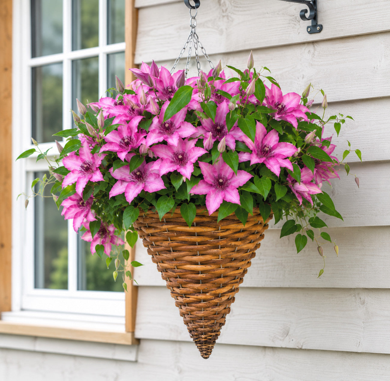 Hayloft Clematis Elodi & Free Willow Cone Basket