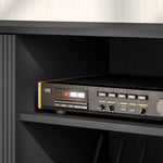 HOMCOM Modern Tv Stand Cabinet With Storage For Living Room, Black