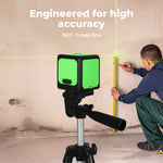 Green Laser Level 360° Self Leveling Ip54 Water Resist With Tripod | Green