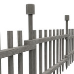 4pc Wooden Fencing Panels For Bed Border, Grey