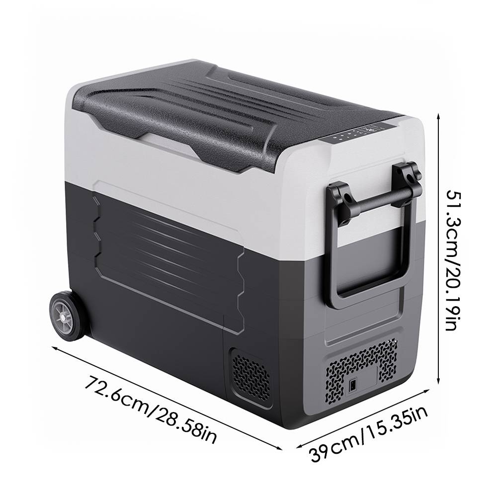 Large Capacity 40l/50l Dual-zone Car Fridge Freezer Compressor Powered, Ideal For Camping & Travel With 12/24v Dc Down To -20℃ | Large | Black & White
