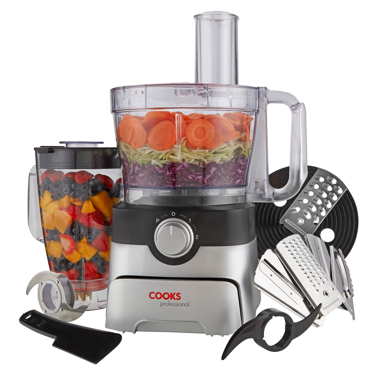 1000w Food Processor | 1000w | Black & Silver