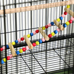 Bird Cage, With Stand, Wheels, Toys, For Budgies, Finches, Parakeets | Black