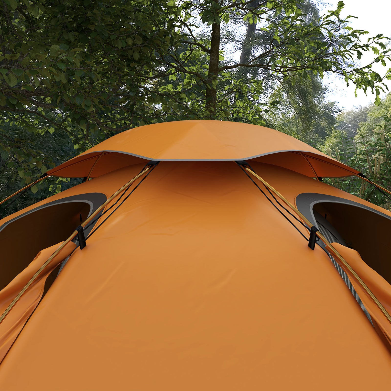 Camping Tent Dome Tent With Removable Rainfly For 1-2 Man | Orange