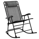 Folding Rocking Chair Zero Gravity With Headrest