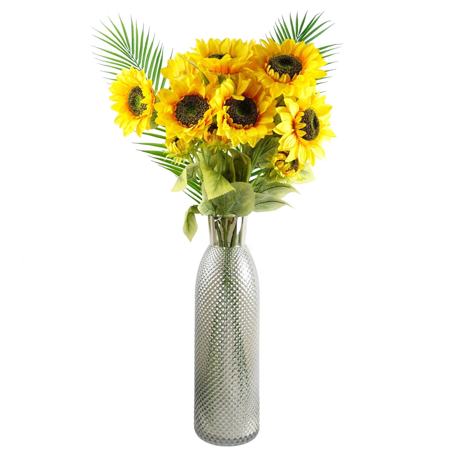 Pack Of 6 X 88cm Yellow Artificial Sunflower - 18 Heads