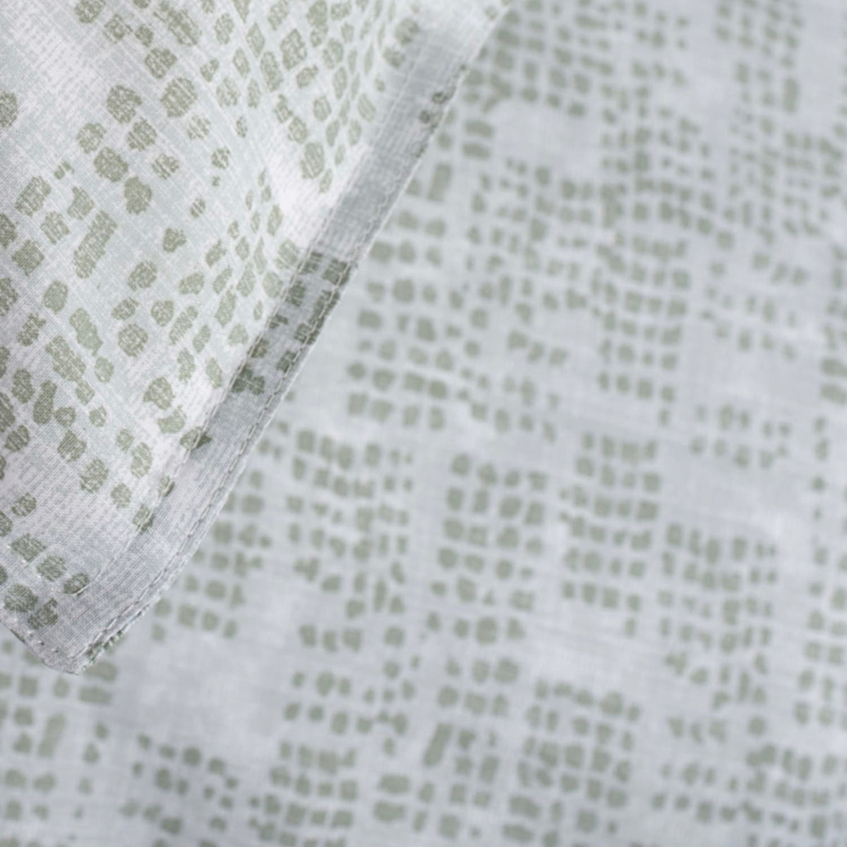 Jadette Broken Texture Cotton Printed Duvet Cover Set | Single | Green