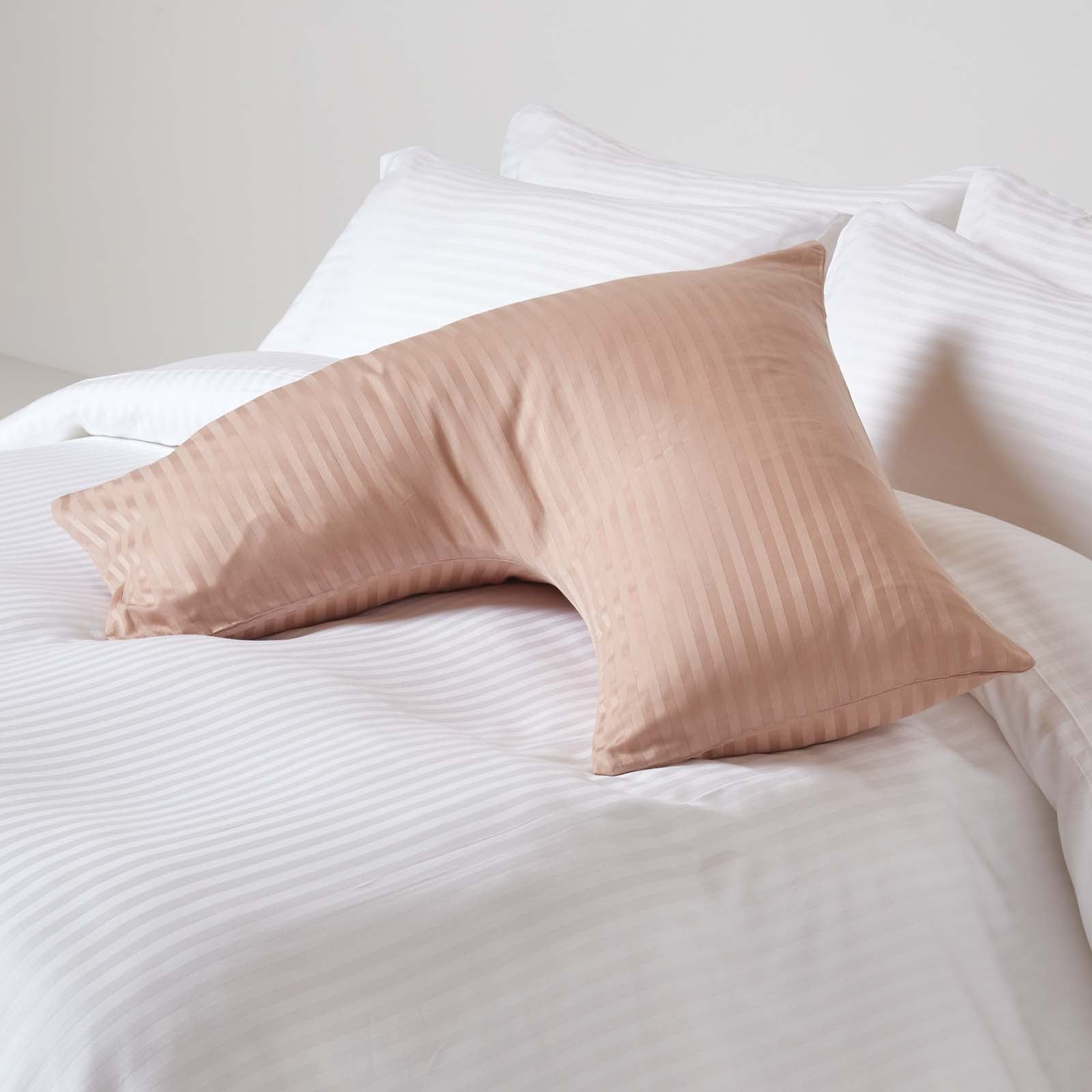 Egyptian Cotton Super Soft V Shaped Pillowcase 330 Tc | V Shape | Taupe & Beige