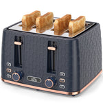 Toaster With 4 Slot, 7 Browning Levels, 1860w, Honeycomb