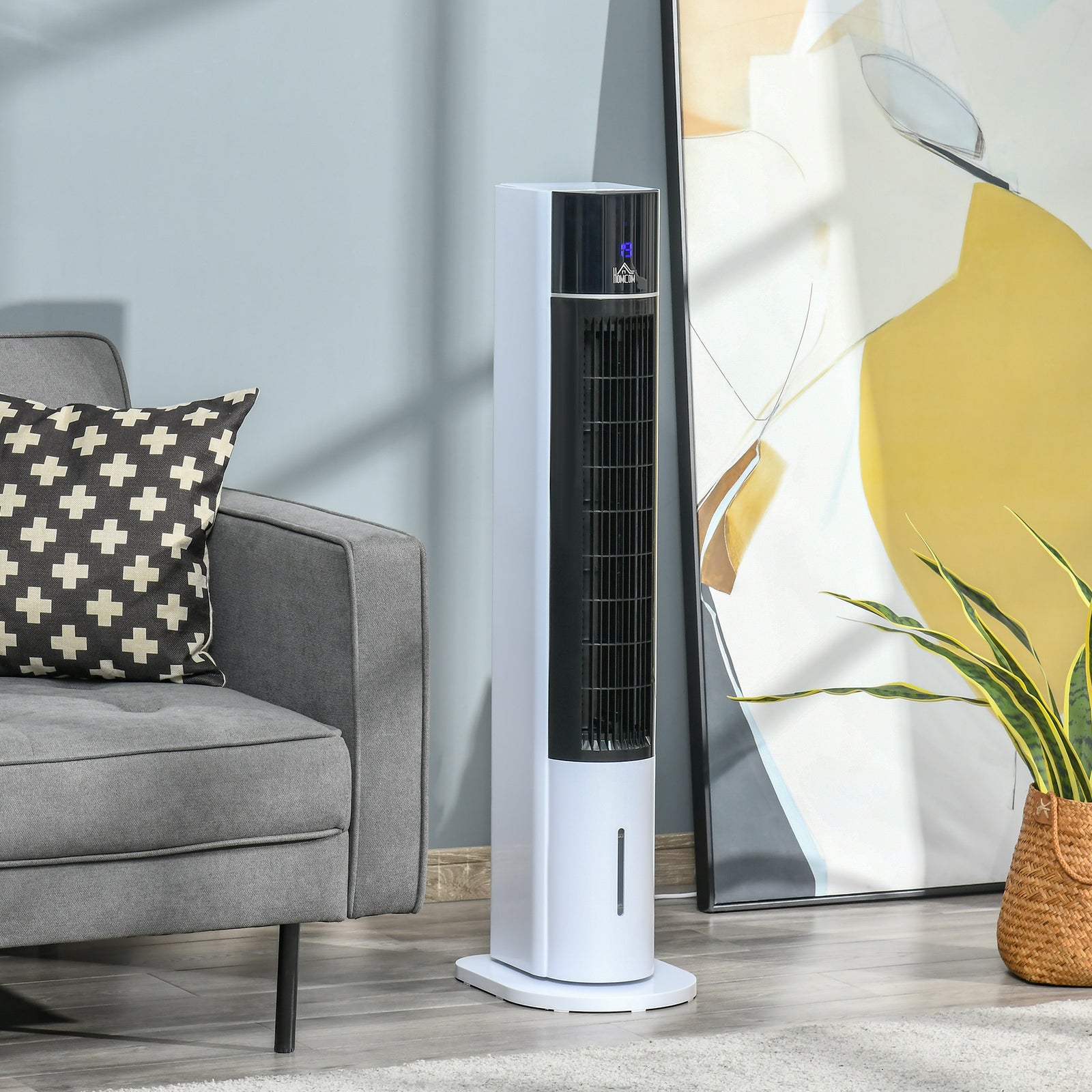 Bladeless Air Cooler Evaporative Oscillating Tower Fan