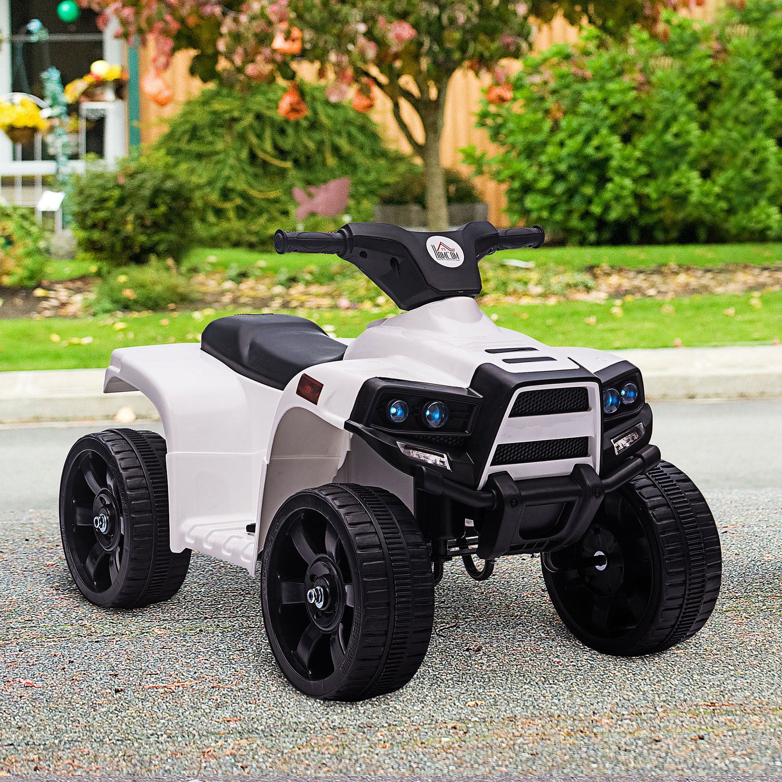 6 V Kids Ride On Cars Electric Atv For 18-36 Months Toddlers | White