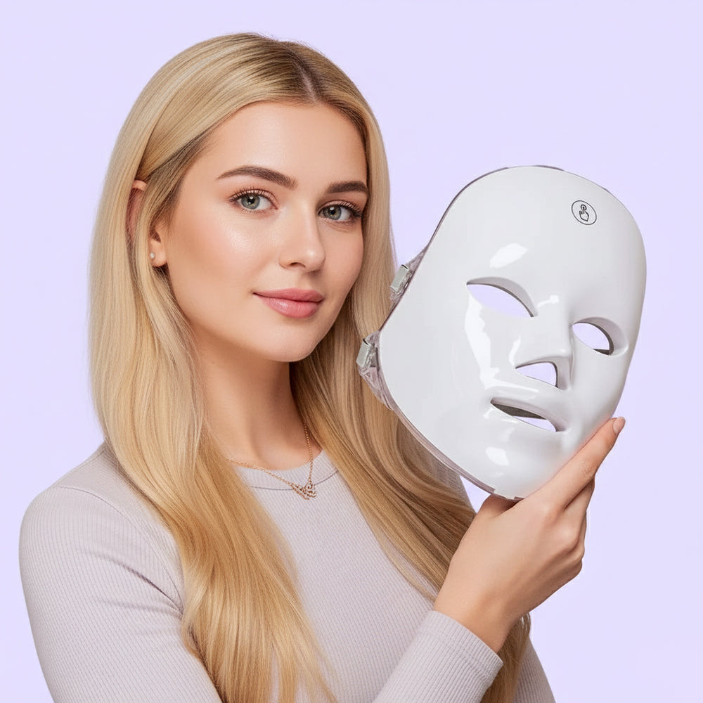 Ovey London LED Facial Beauty Mask 7 Color Light Therapy For Skin Wellness, Calming Support, And Radiance Enhancement