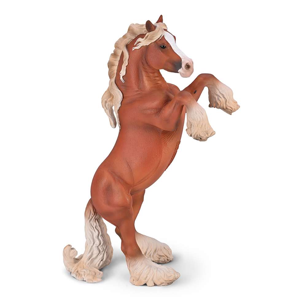 CollectA Gypsy Vanner Mare Rearing Chestnut - Deluxe 1:12 Scale
