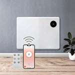 Wifi Smart Electric Radiator Panel Heater White Wall Mounted Or Floor Standing Bathroom Safe Timer And Thermostat | 1000w | White