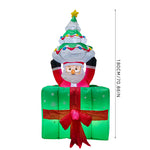 6ft Christmas Inflatable Liftable Santa Claus With Gift Box Decorations