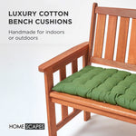 Outdoor Bench Cushion For 2 & 3 Seater Garden Seat Pad For Furniture, Kitchen, Dining & Indoor Use | 2 | Dark Olive