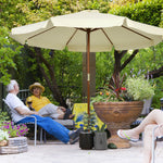 3.3m Garden Parasol With 8 Ribs - Beige