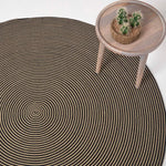 Handmade Woven Spiral Braided Rug | 200cm | Linen