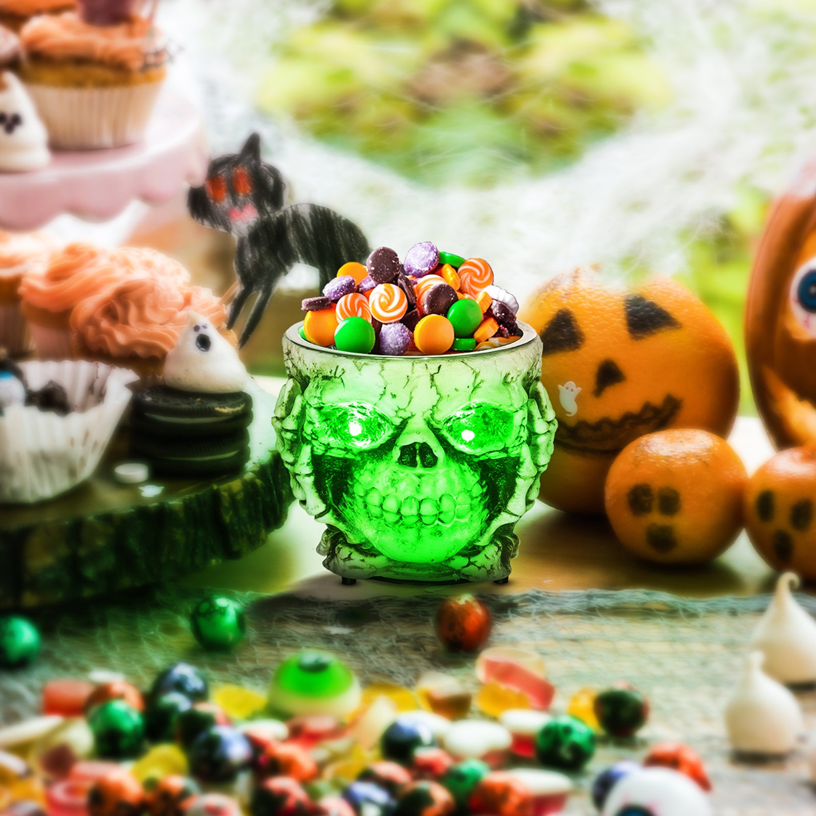 Skeleton Candy Bowl Outdoor Halloween Decoration For Party