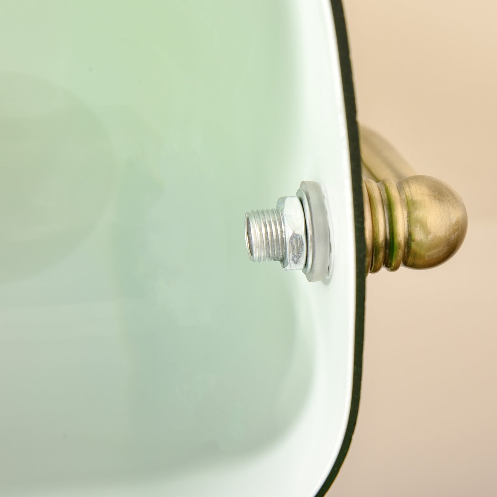 Banker's Table Lamp W/ Antique Bronze Tone Base | One Size | Green