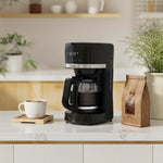 Programmable Drip Coffee Maker With Digital Display And 1.5l Glass Carafe