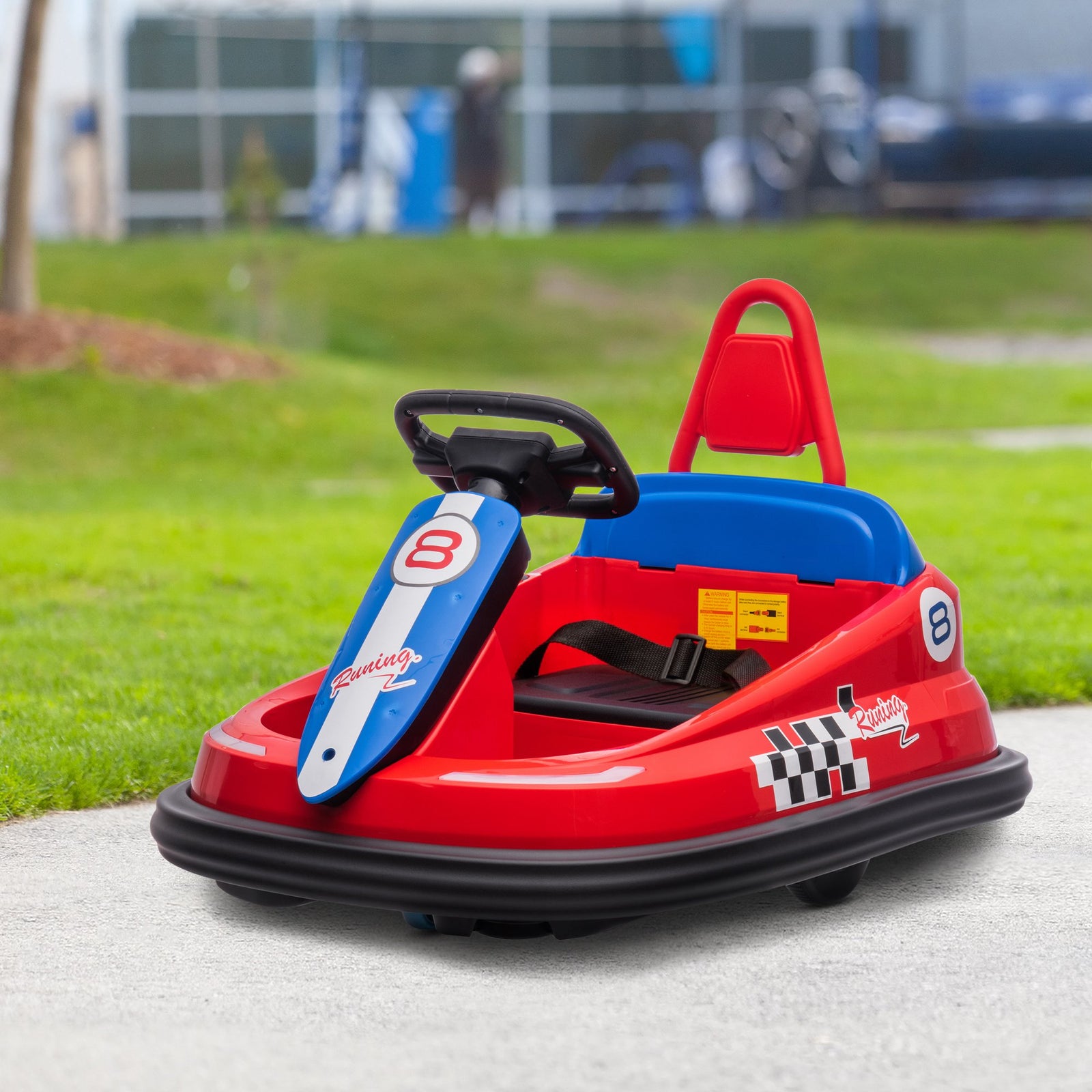 6v Kids Bumper Car, 360° Rotation Waltz Car W/ 2 Speeds | Red