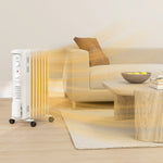 7/9/11fin Portable Oil Filled Heater Energy Efficient | Small | White