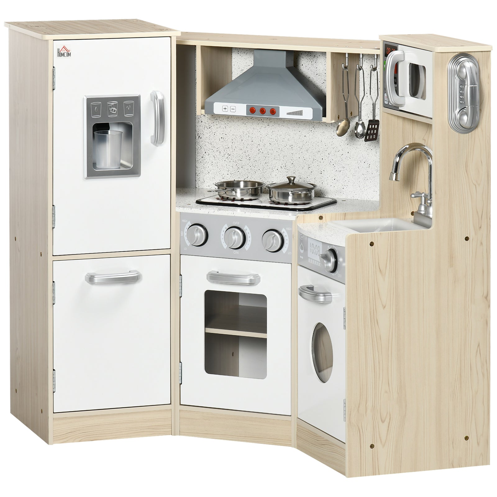 Corner Kids Kitchen W/ Sound Light, Phone, Microwave, Oven