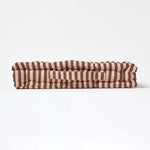 Cotton Thin Striped Floor Cushion | 40cm x 40cm | Beige