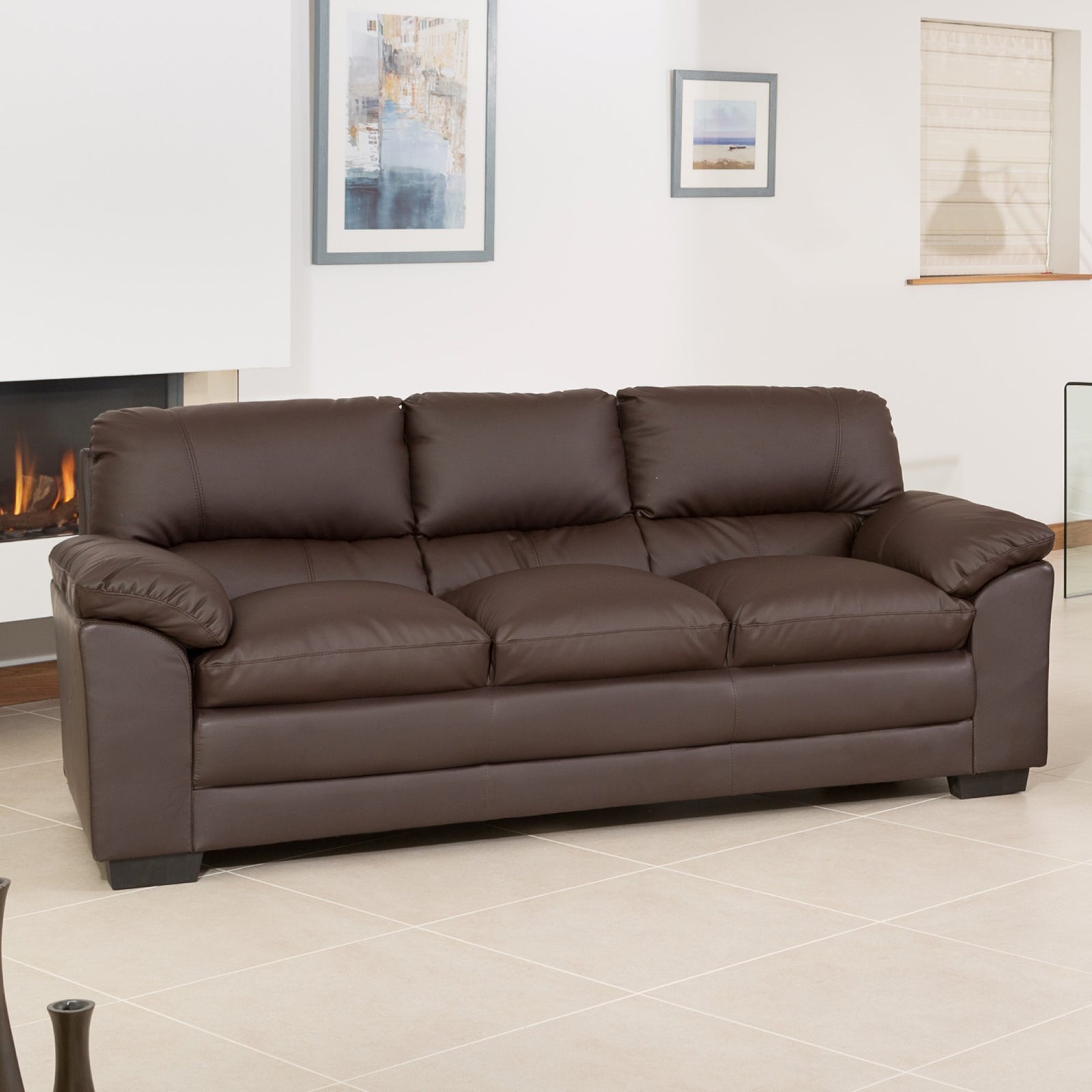 Genoa 3 Seat Sofa | 3 | Brown