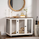 Dog Cage Table W/ Lockable Door, For Large Dogs